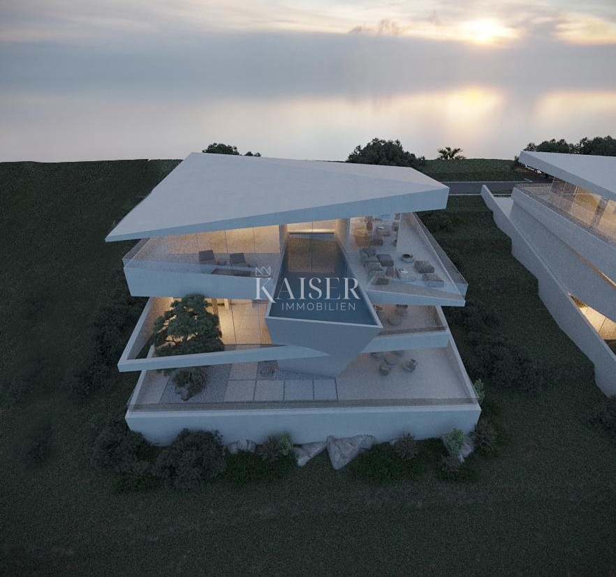 Istria, Plomin - villa moderna con vista panoramica sul Golfo del Quarnero