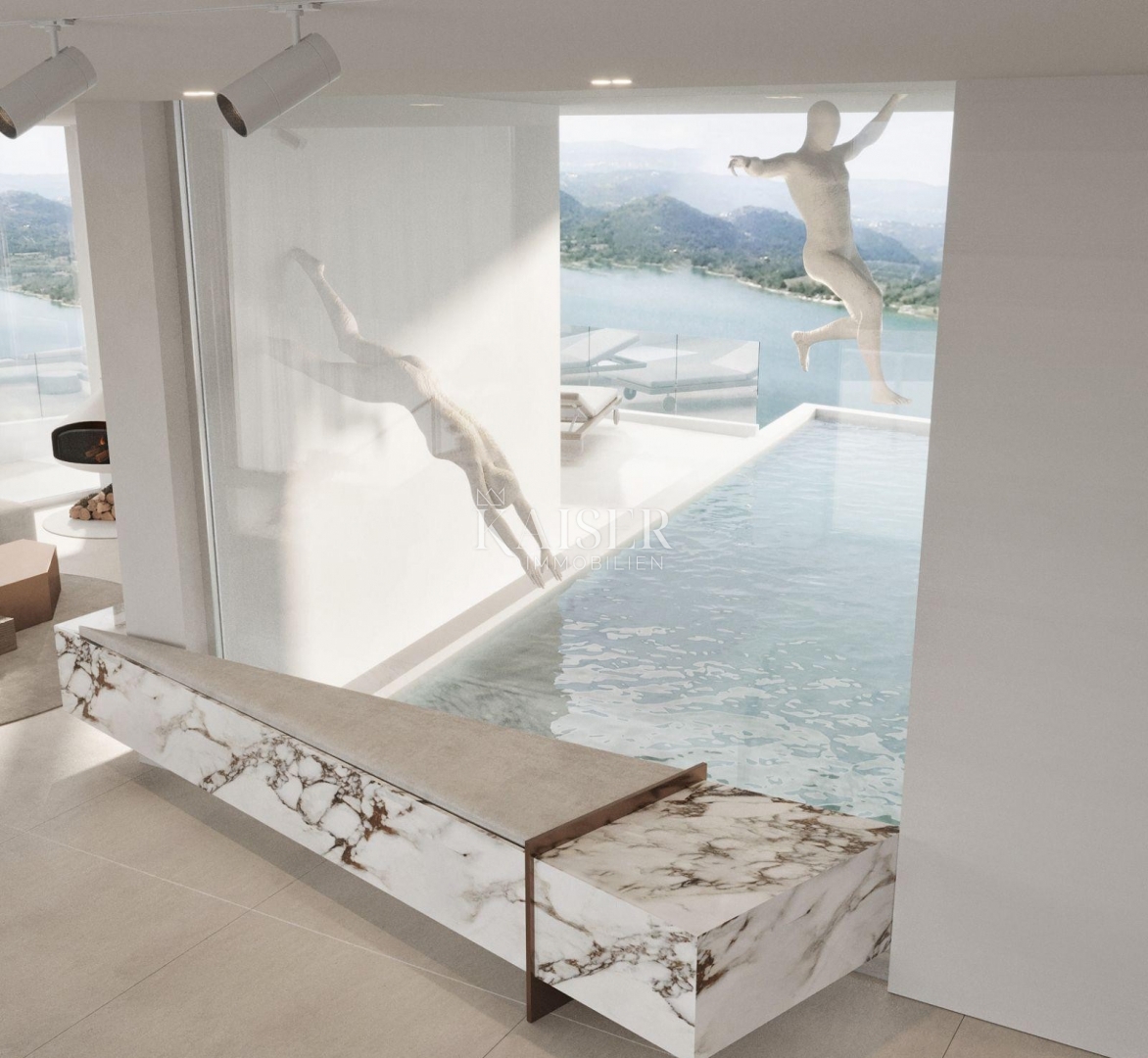 Istria, Plomin - villa moderna con vista panoramica sul Golfo del Quarnero