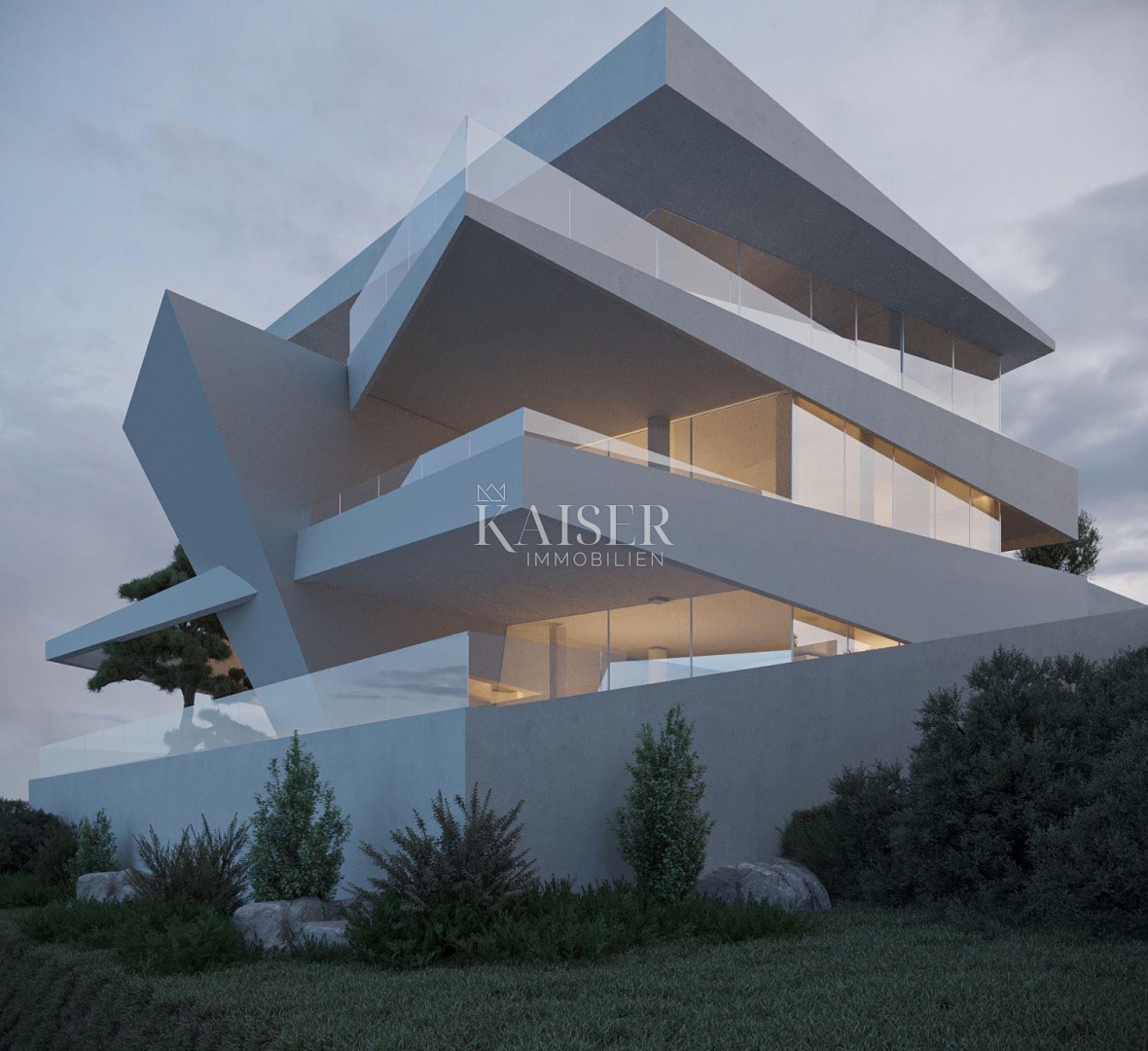 Istria, Plomin - villa moderna con vista panoramica sul Golfo del Quarnero