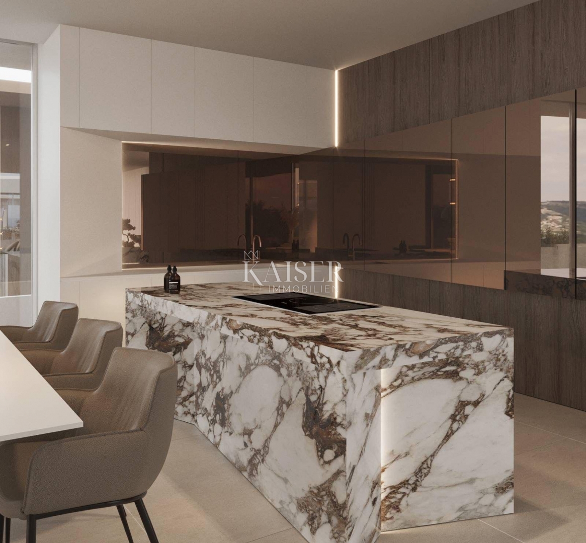 Istria, Plomin - villa moderna con vista panoramica sul Golfo del Quarnero