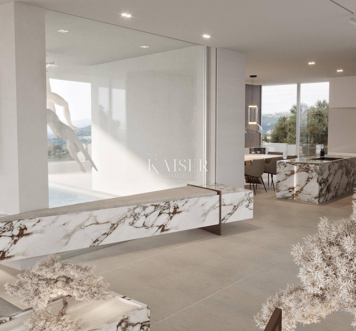 Istria, Plomin - villa moderna con vista panoramica sul Golfo del Quarnero