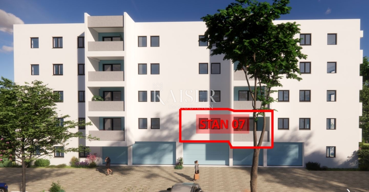 Istria, Pola - appartamento con due camere da letto di 54 m2 in un nuovo edificio con ascensore