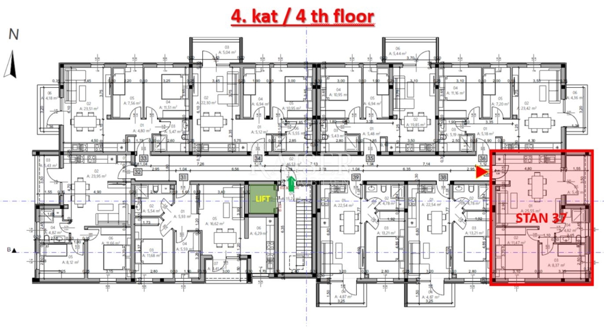 Istria, Pola - appartamento con due camere da letto di 54 m² in un moderno edificio di nuova costruzione