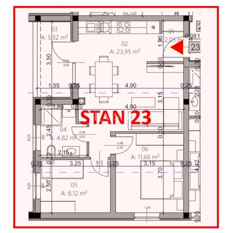 Istria, Pola - appartamento con due camere da letto di 54 m² in un moderno edificio di nuova costruzione