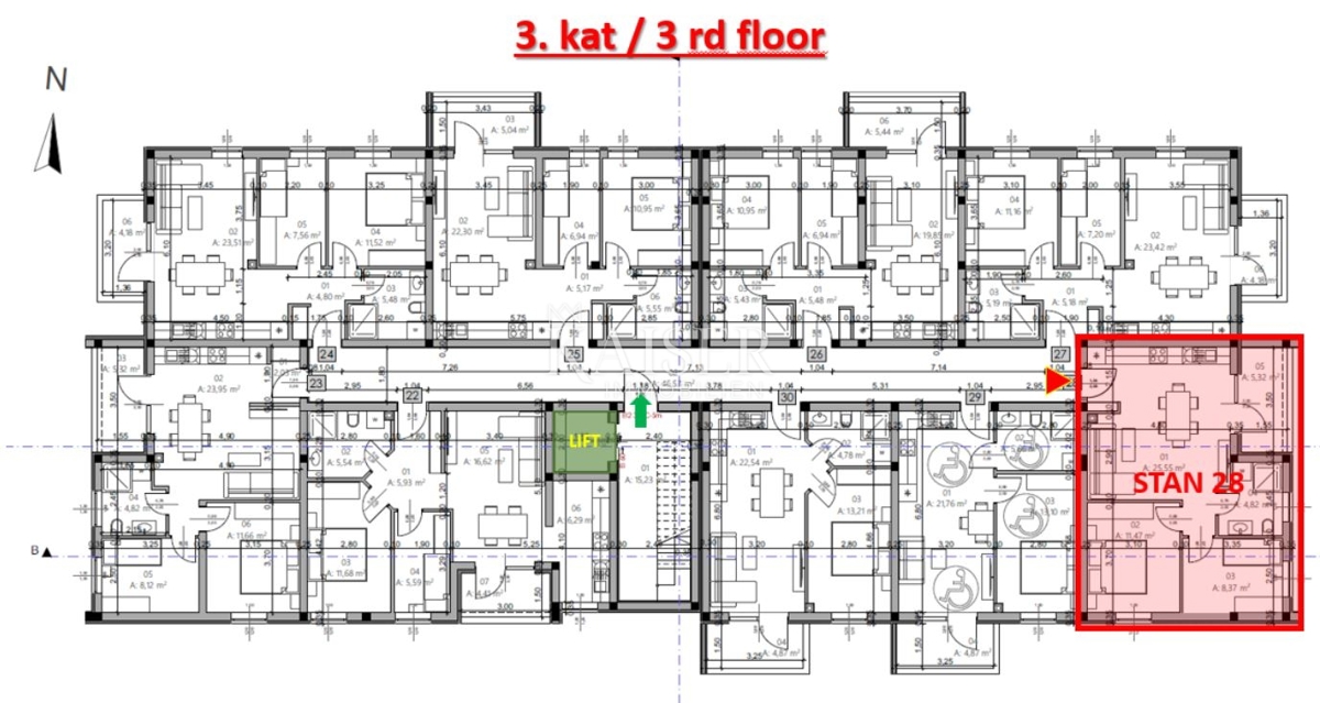 Istria, Pola - appartamento con due camere da letto di 54 m² in un moderno edificio di nuova costruzione