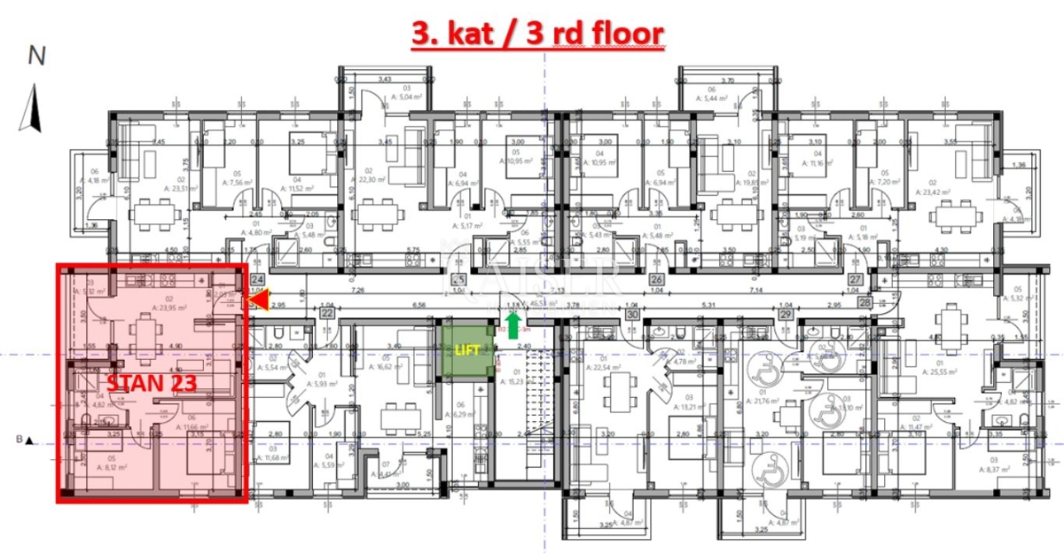 Istria, Pola - appartamento con due camere da letto di 54 m² in un moderno edificio di nuova costruzione