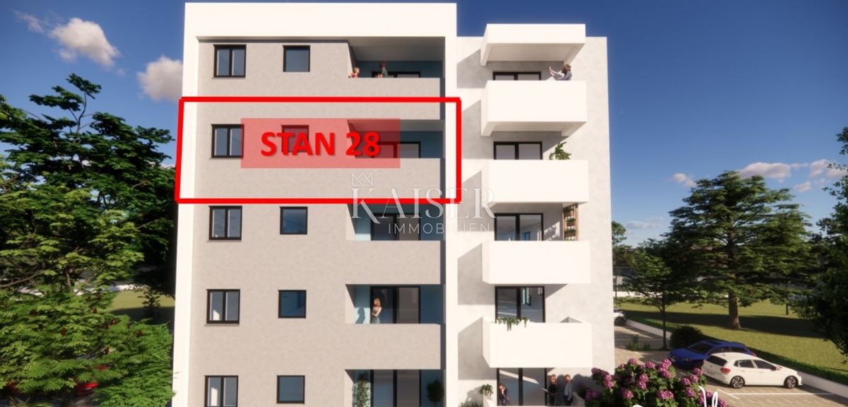 Istria, Pola - appartamento con due camere da letto di 54 m² in un moderno edificio di nuova costruzione