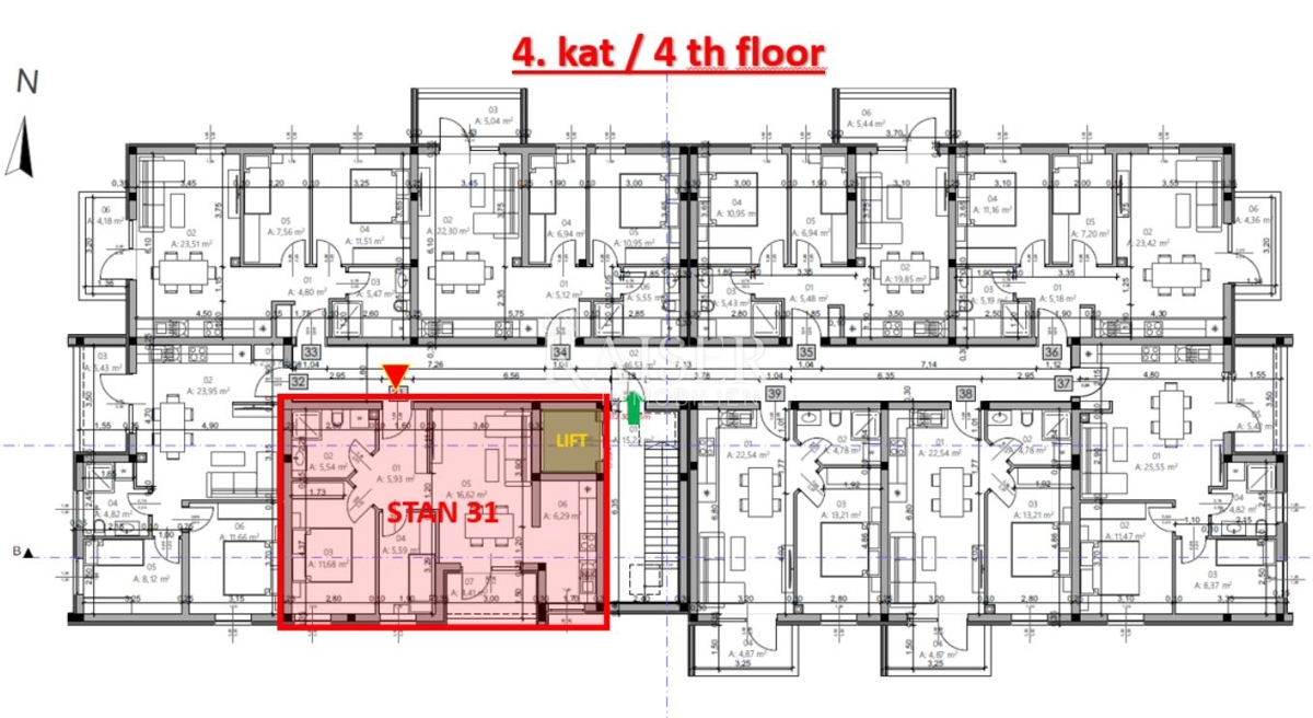 Istria, Pola - appartamento con due camere da letto di 54 m² in un moderno edificio di nuova costruzione
