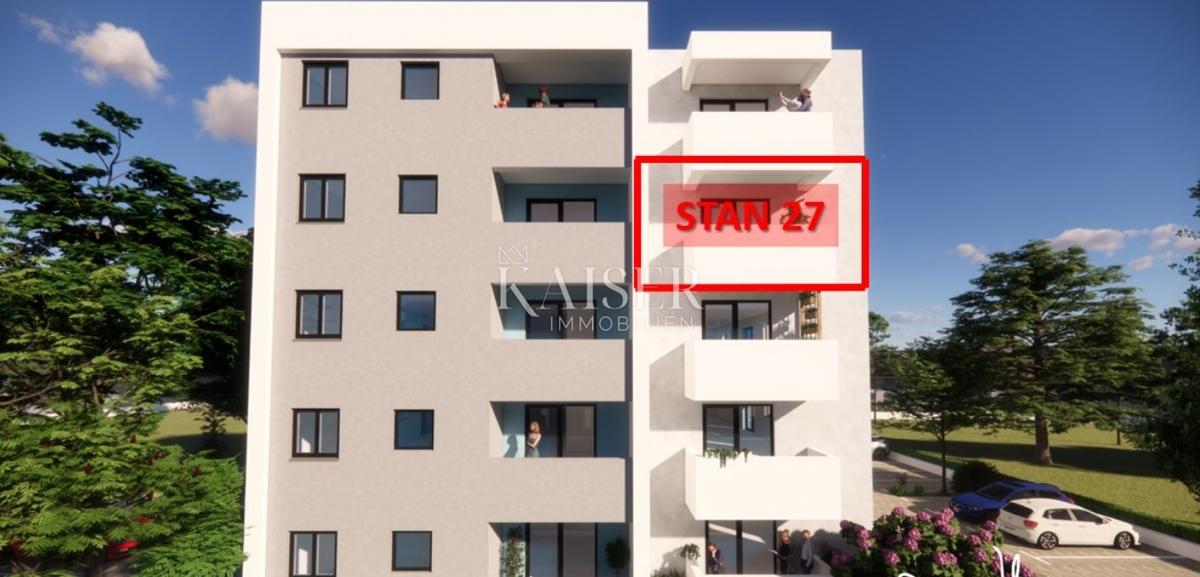 Istria, Pola - appartamento con due camere da letto di 54 m² in un moderno edificio di nuova costruzione