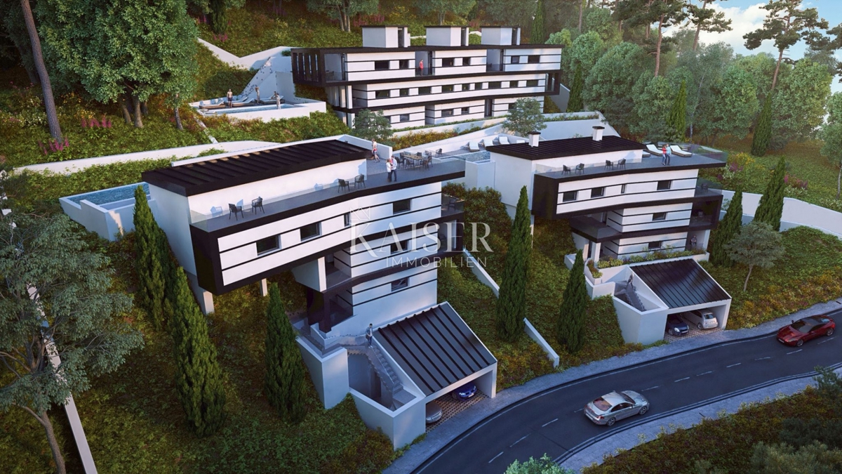 Riviera di Opatija – terreno con permesso definitivo per 5 unità residenziali di lusso