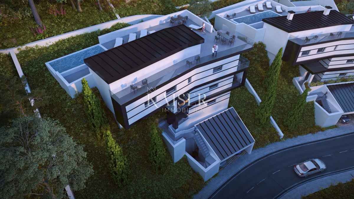 Riviera di Opatija – terreno con permesso definitivo per 5 unità residenziali di lusso