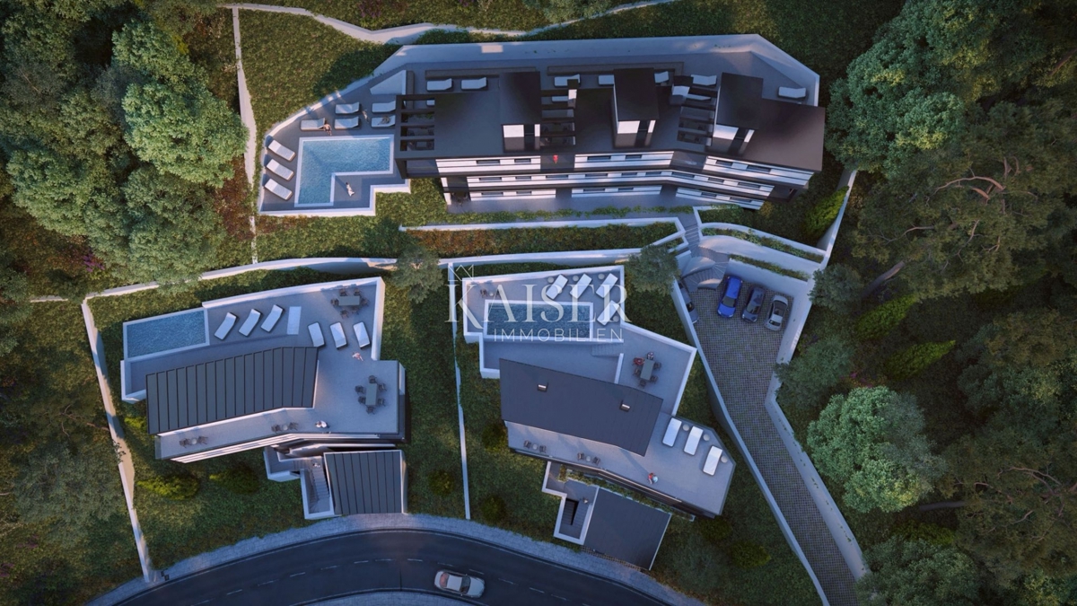 Riviera di Opatija – terreno con permesso definitivo per 5 unità residenziali di lusso