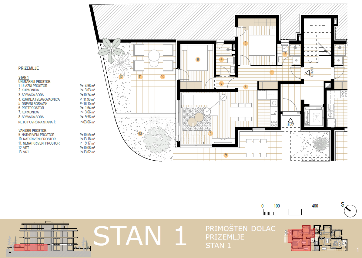 Appartamento Primošten, 83,26m2