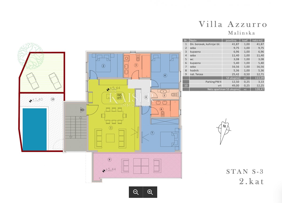 Appartamento Zidarići, Malinska-Dubašnica, 126m2