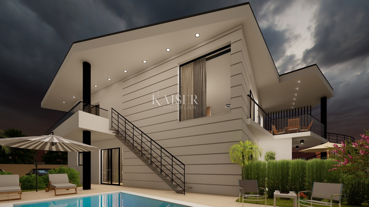 Isola di Krk, Malinska - Lussuosa casa bifamiliare con piscina privata