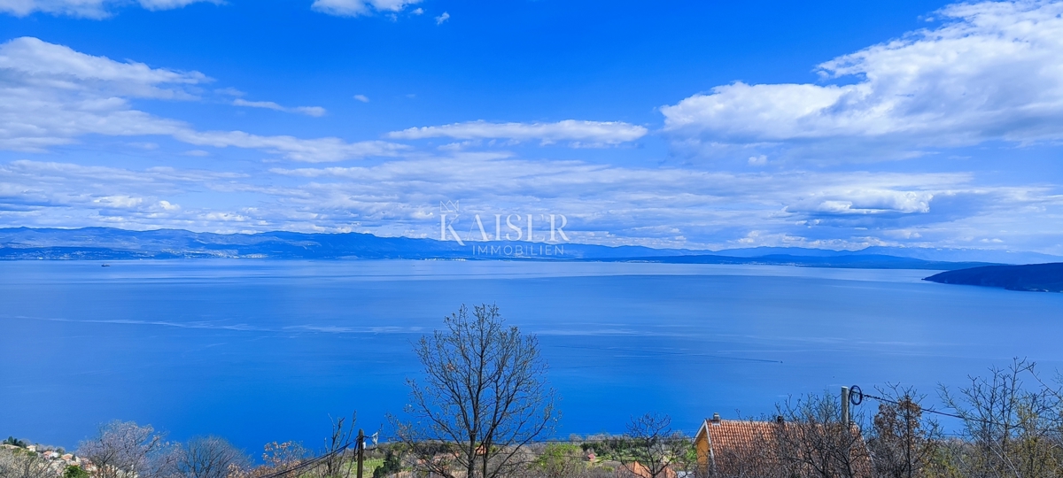 Mošćenice - terreno con vista panoramica sul mare, 2.250 m2