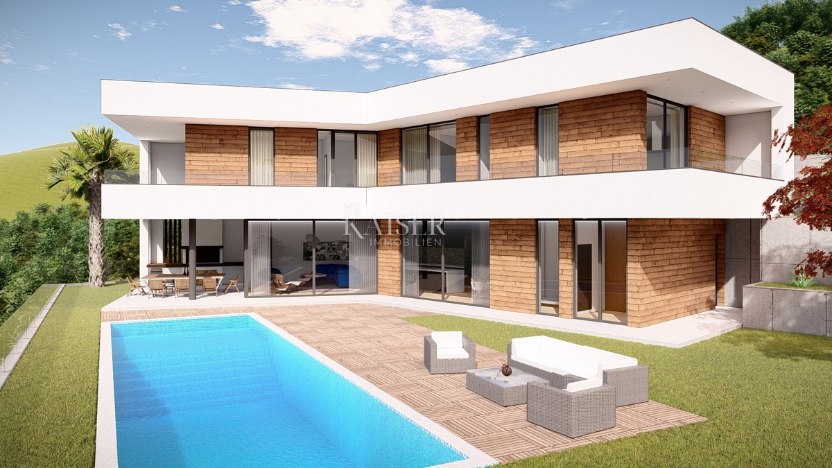 Mošćenička Draga - terreno con progetto, 957 m2