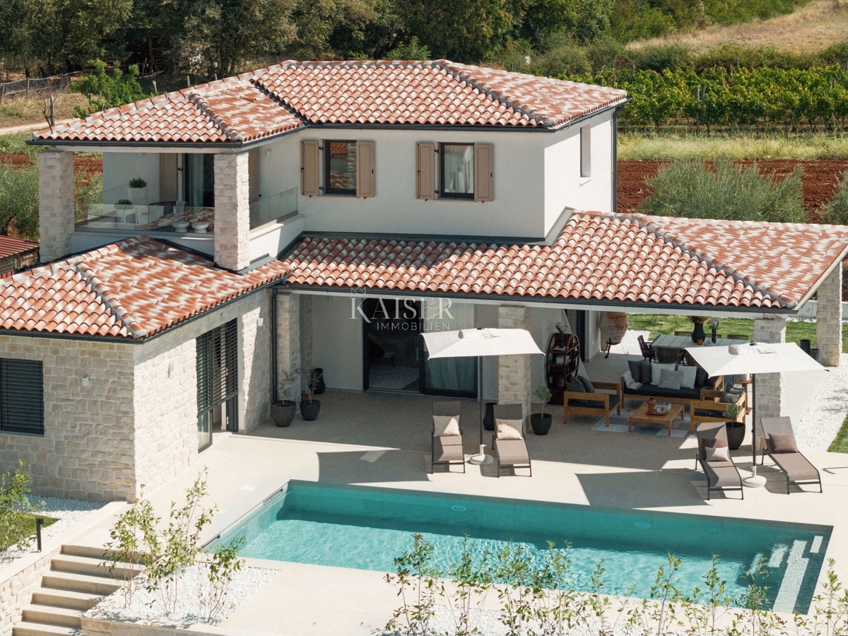 Istria - Parenzo, villa di lusso in stile mediterraneo, vista mare. 