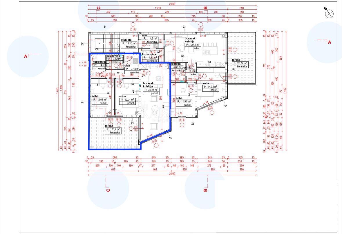 Novi Vinodolski - Appartamento su due piani in una nuova costruzione a 250 m dalla spiaggia (S5)