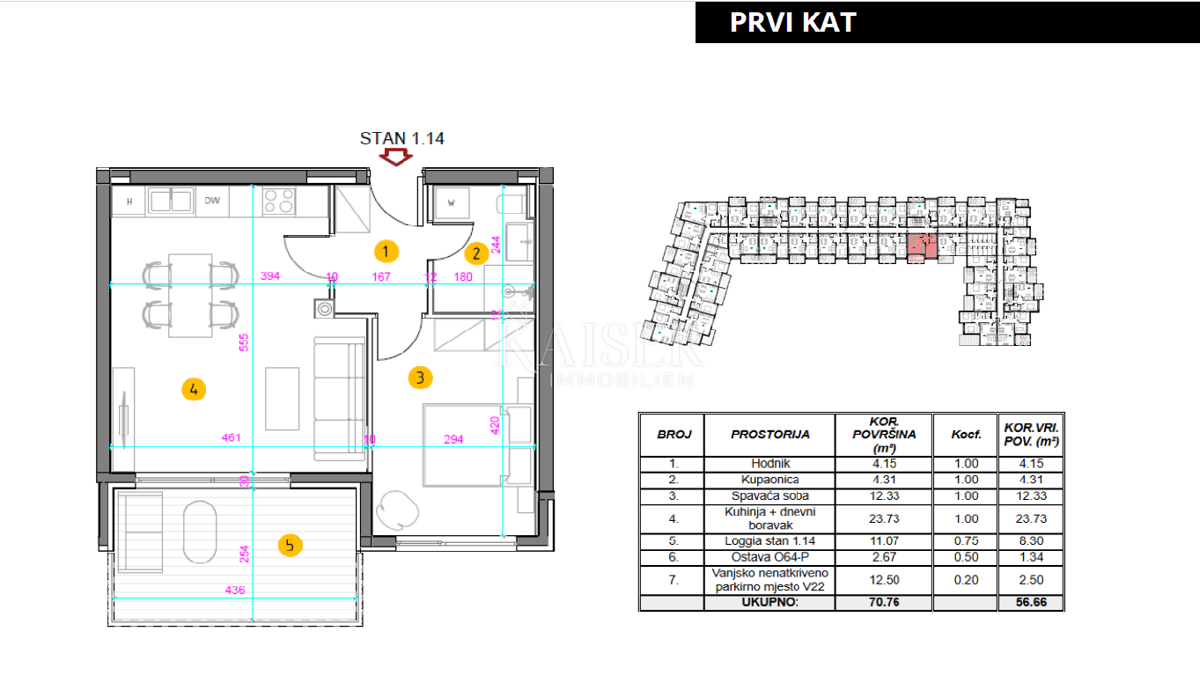 Istria, Umago - appartamento funzionale monolocale in una nuova costruzione, 45m2, primo piano