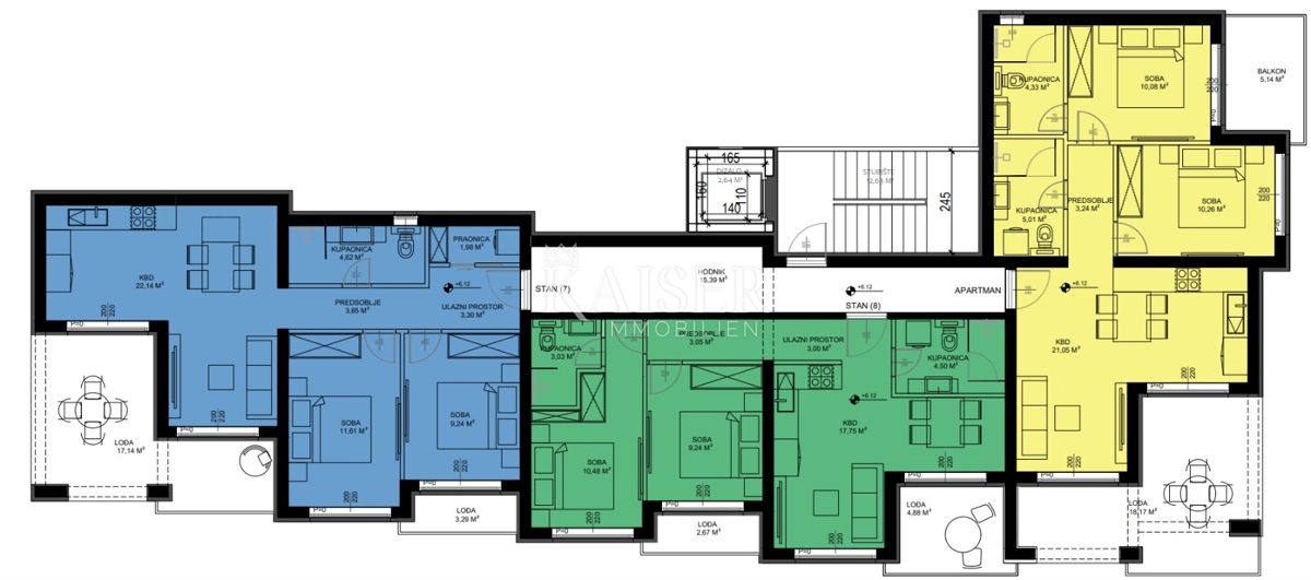 Appartamento Sveti Petar na Moru, Sveti Filip I Jakov, 73,03m2