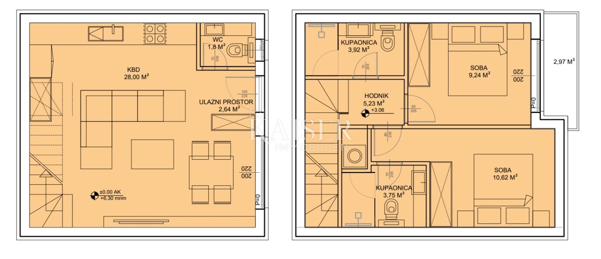 Zara, Sv.Petar - Appartamento duplex con terrazza e giardino