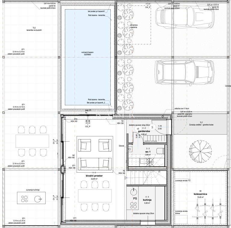 Villa Lovrečica, Umag, 126m2