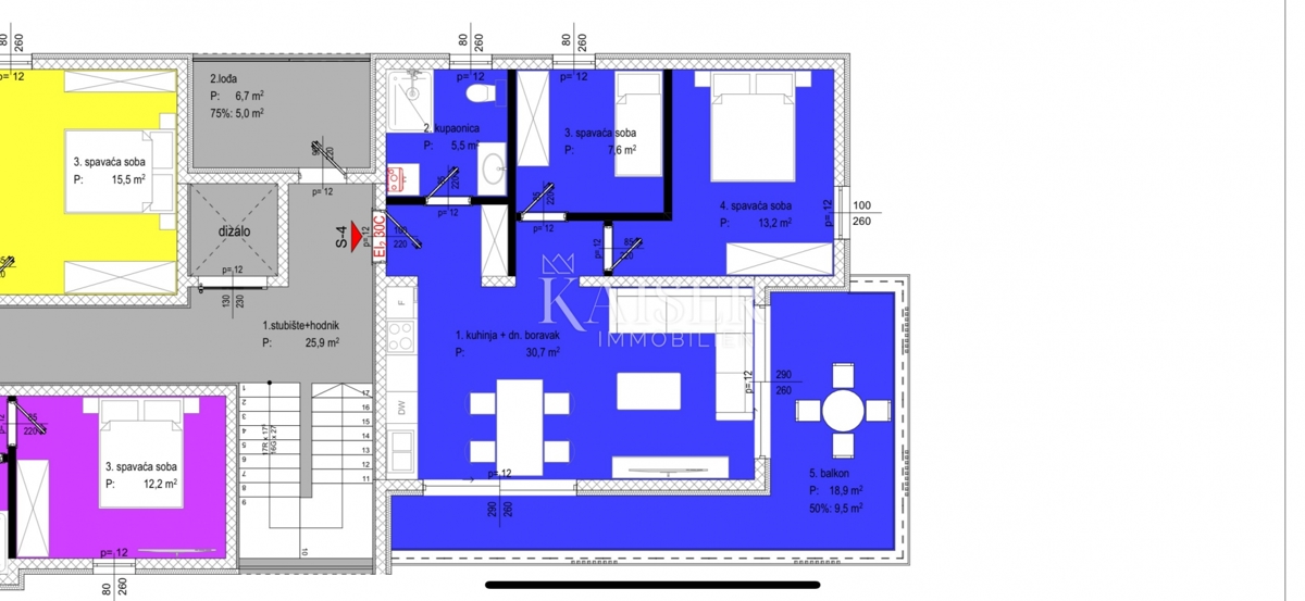 Appartamento Diklo, Zadar, 74,21m2
