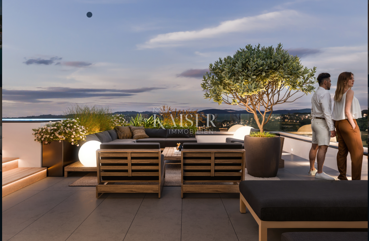 Trogir, Čiovo - appartamento di lusso con giardino sul mare, 61,3 m2