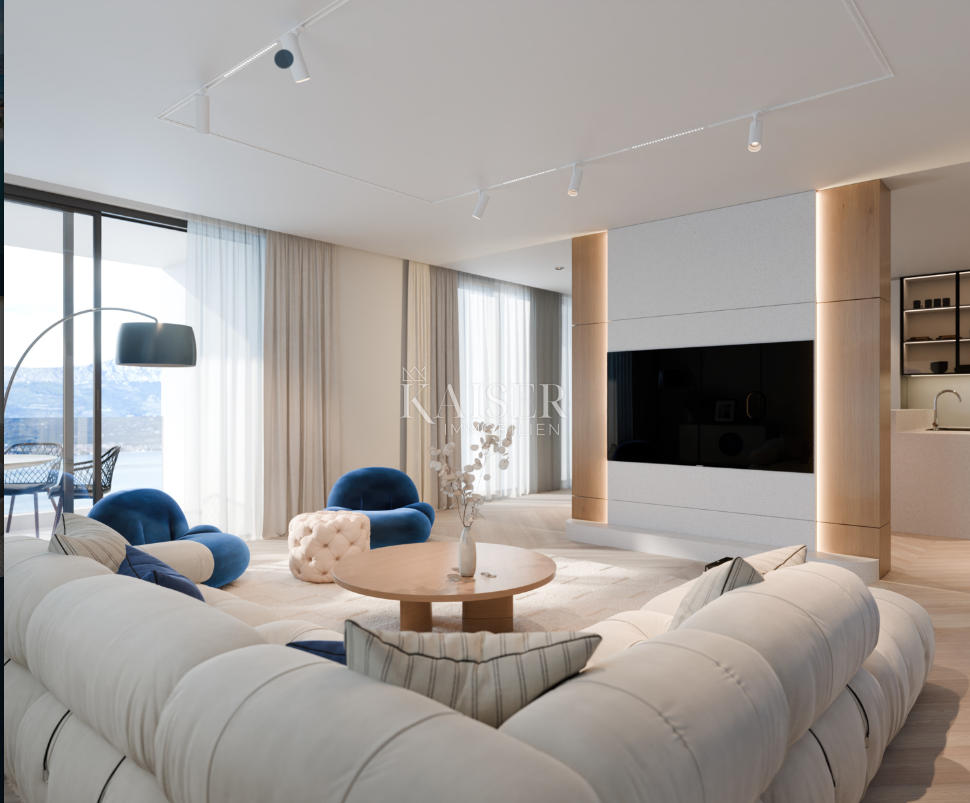 Trogir, Čiovo - appartamento di lusso con giardino sul mare, 61,3 m2