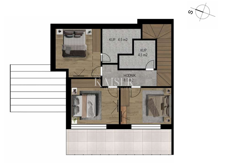 Crikvenica - casa bifamiliare 100m2 con piscina e vista mare