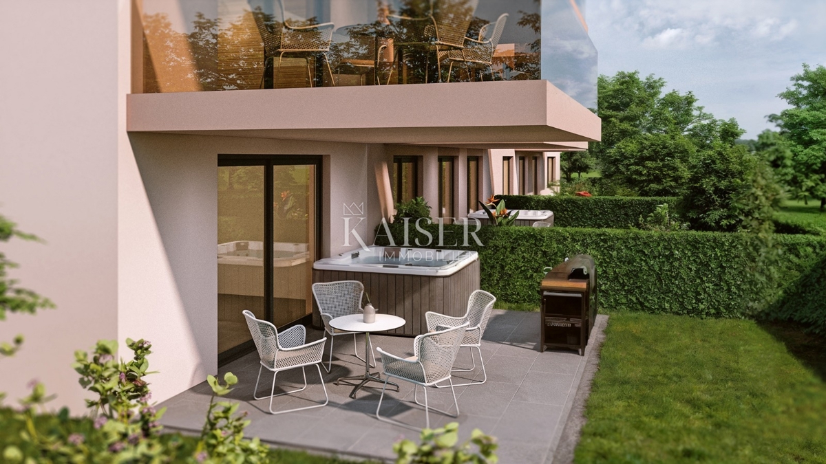 Istria - Parenzo, appartamento con una camera da letto al piano terra di un nuovo edificio