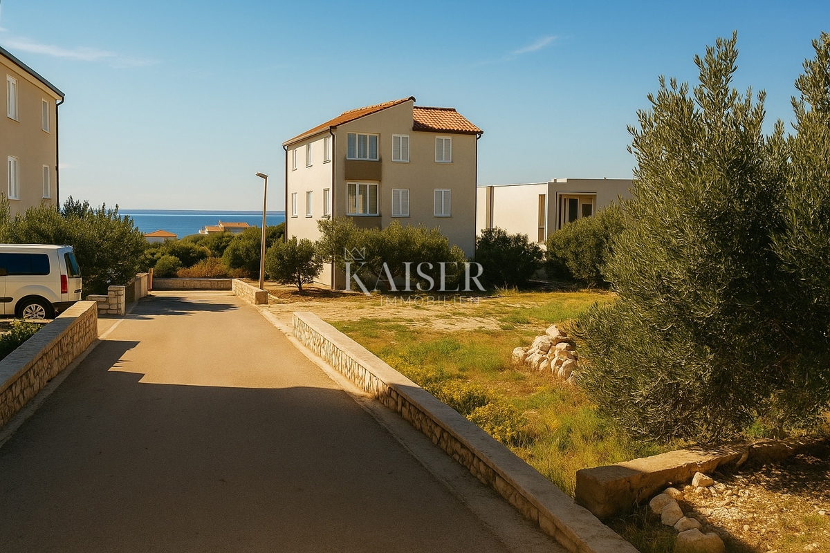 Pag, Mandre – terreno edificabile 734 m², 600 m dal mare