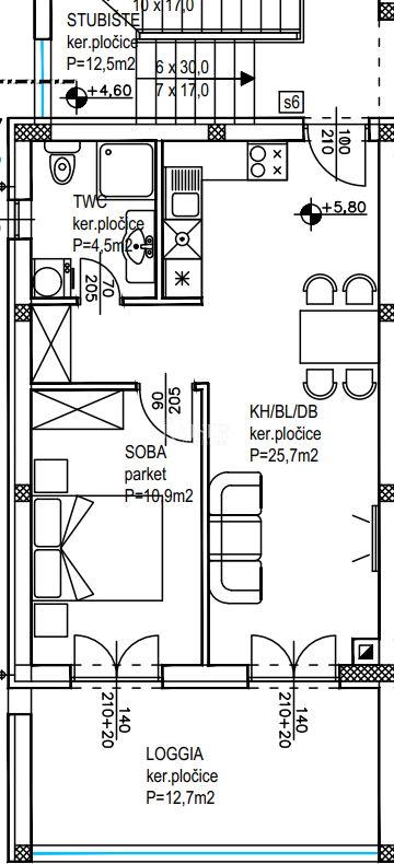 Appartamento Crvene kuće, Zadar, 61,40m2