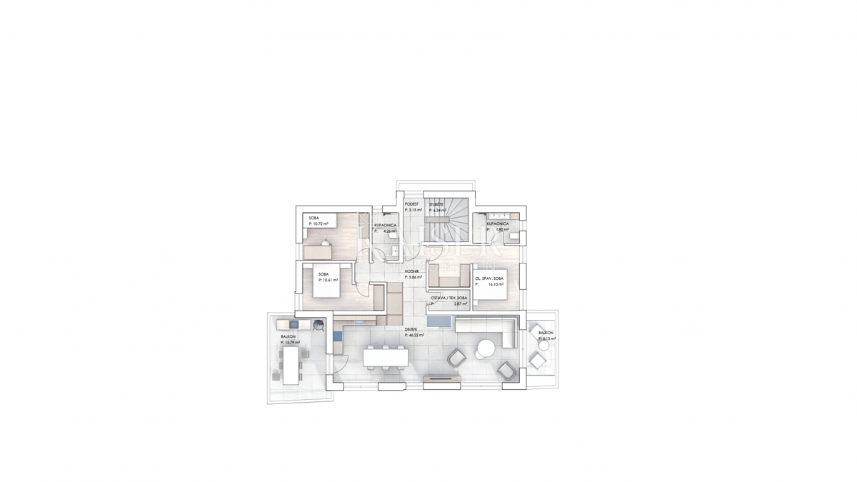 Isola di Krk, Krk, terreno edificabile con vista