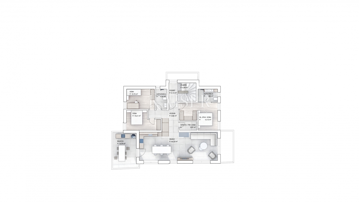 Isola di Krk, Krk, terreno edificabile con vista