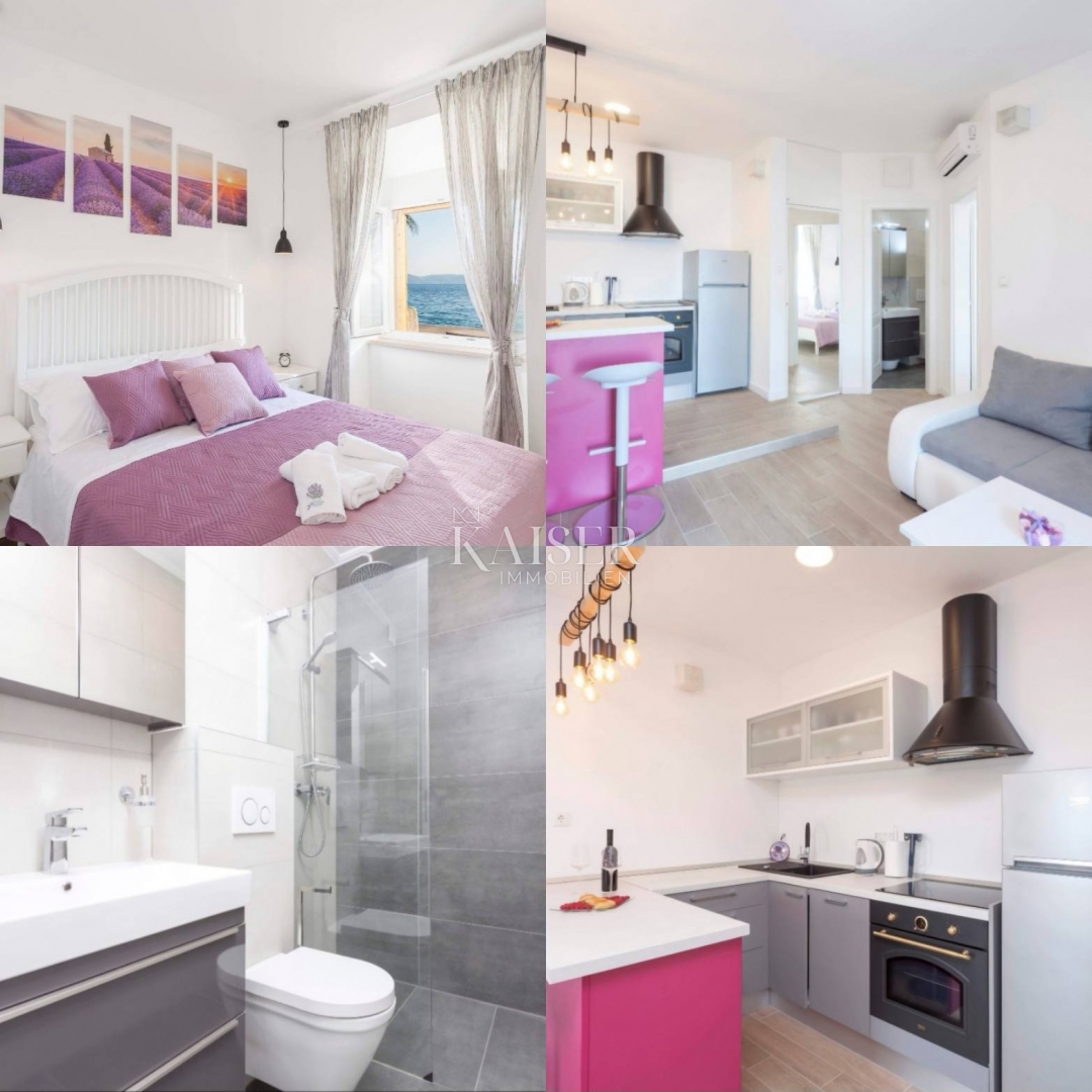 Živogošće Porat - Affascinante casa in pietra con tre appartamenti, prima fila al mare