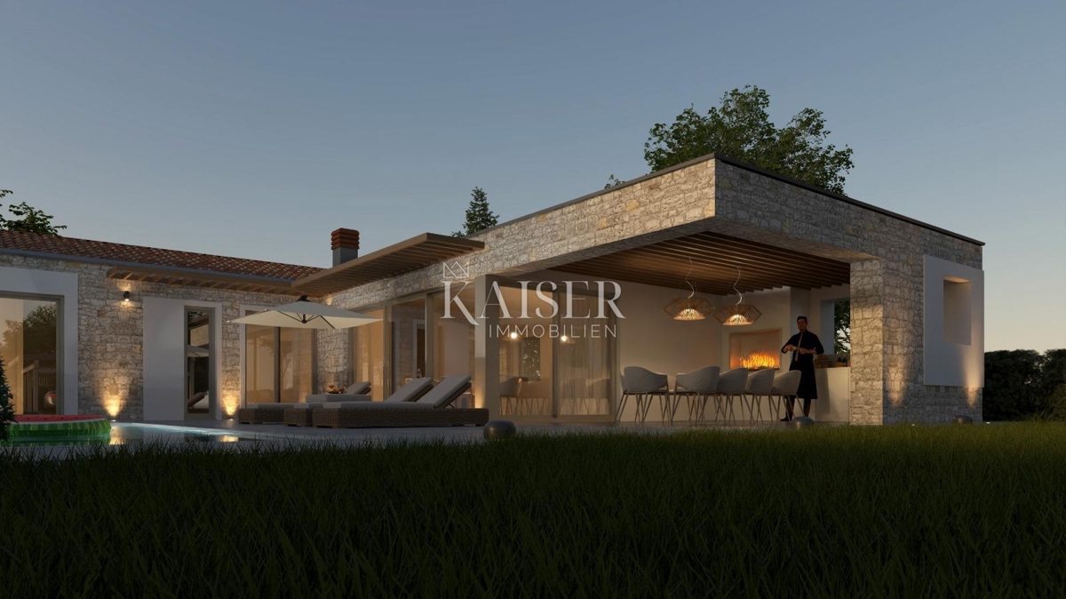 Istria - Visignano, moderna casa a un piano con piscina