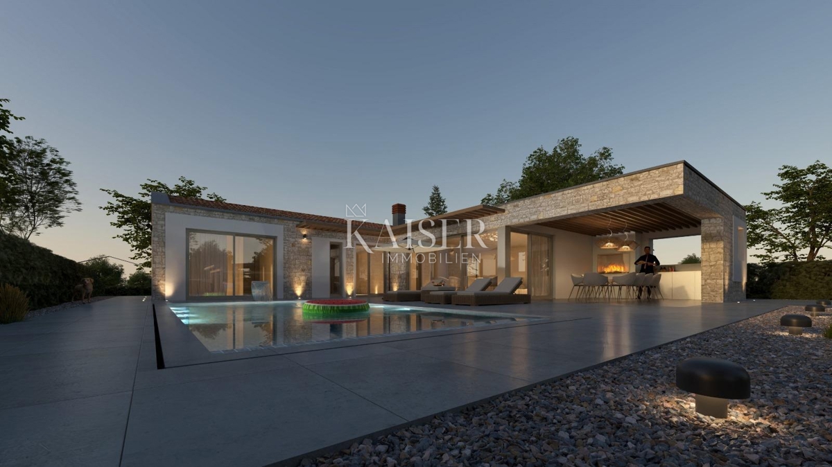 Istria - Visignano, moderna casa a un piano con piscina