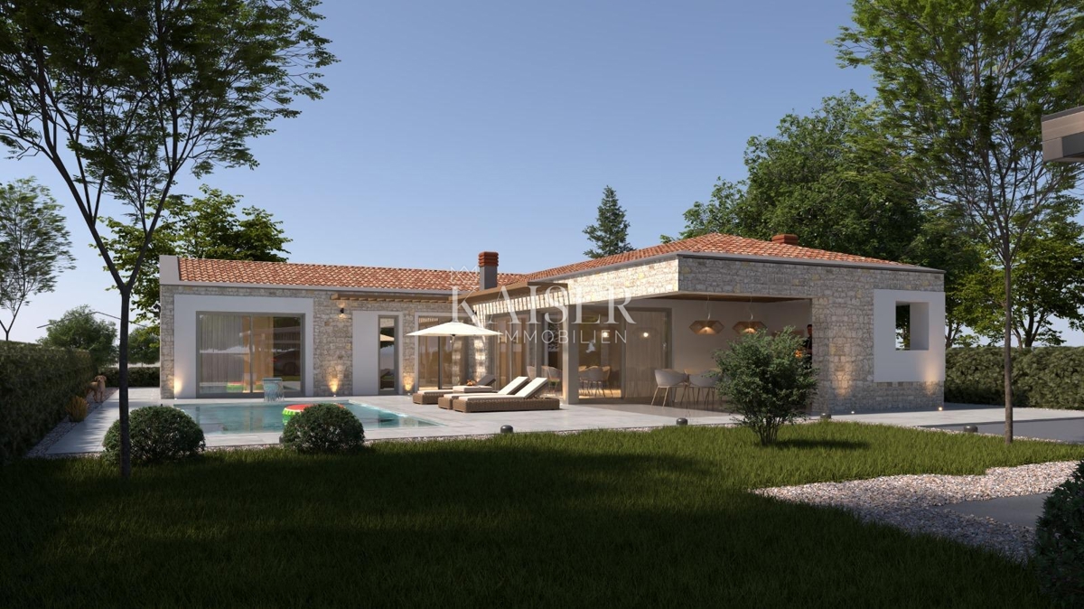 Istria - Visignano, moderna casa a un piano con piscina