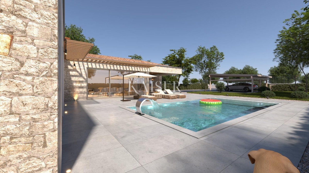 Istria - Visignano, moderna casa a un piano con piscina