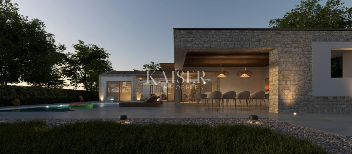 Istria - Visignano, moderna casa a un piano con piscina