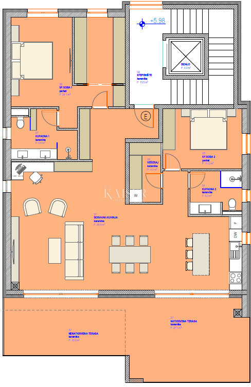 Istria, Umago, dintorni - attico in un nuovo edificio, 155m2, 300m dal mare, vista mare