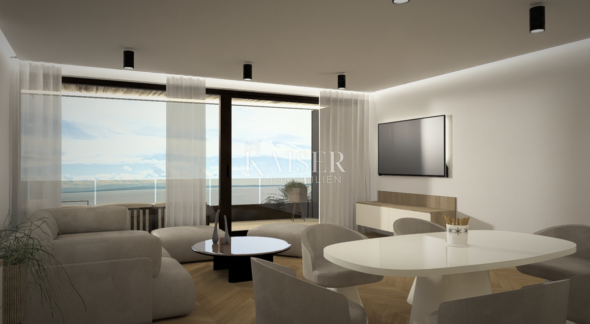 Opatija-Ičići, esclusivo appartamento con tre camere da letto, giardino privato e vista panoramica sul mare