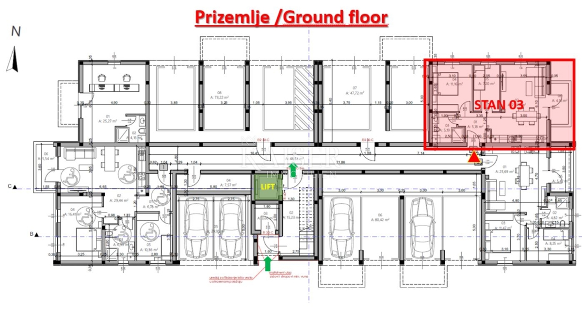 Istria, Pola - appartamento con due camere da letto di 54 m2 in un nuovo edificio