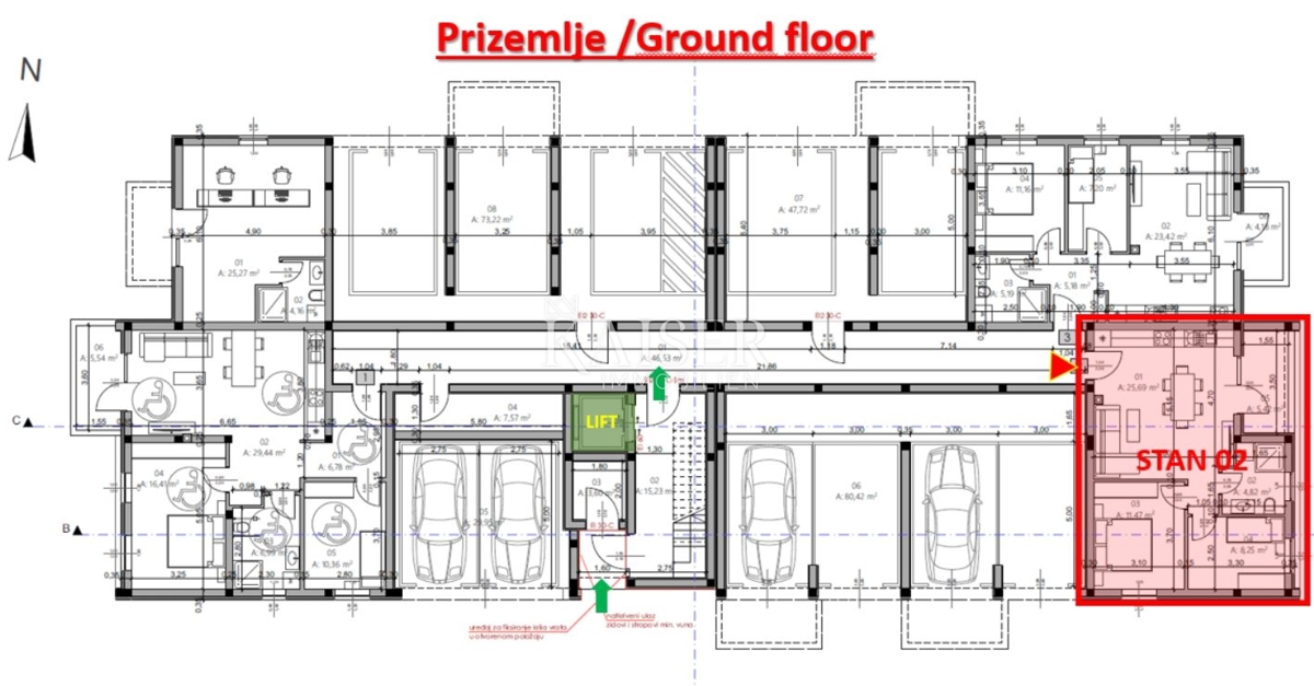 Istria, Pola - appartamento con due camere da letto di 54 m2 in un nuovo edificio