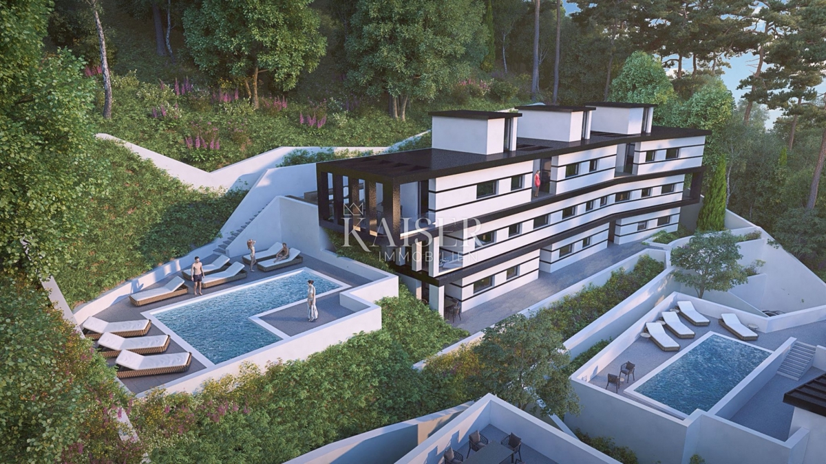 Riviera di Opatija - terreno attraente con permesso per un progetto residenziale