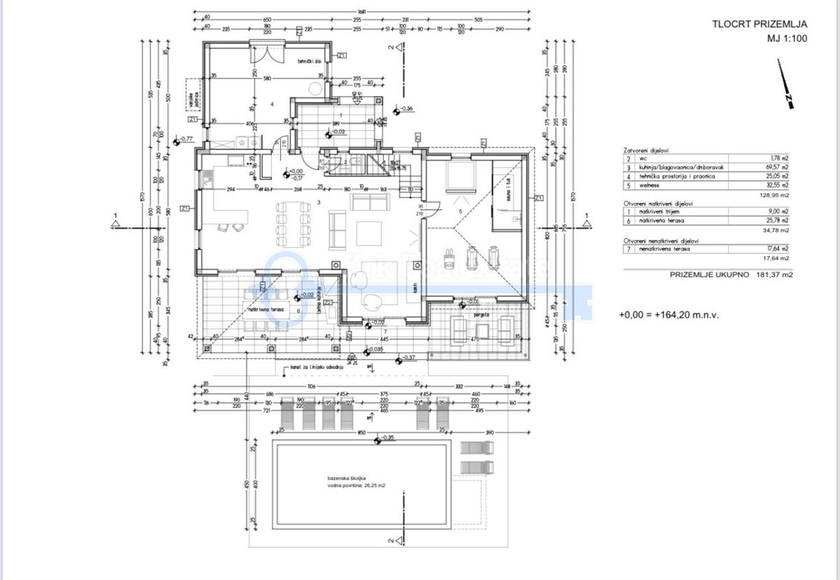 PULA-TERRENO EDIFICABILE CON PROGETTO PER UNA CASA CON PISCINA