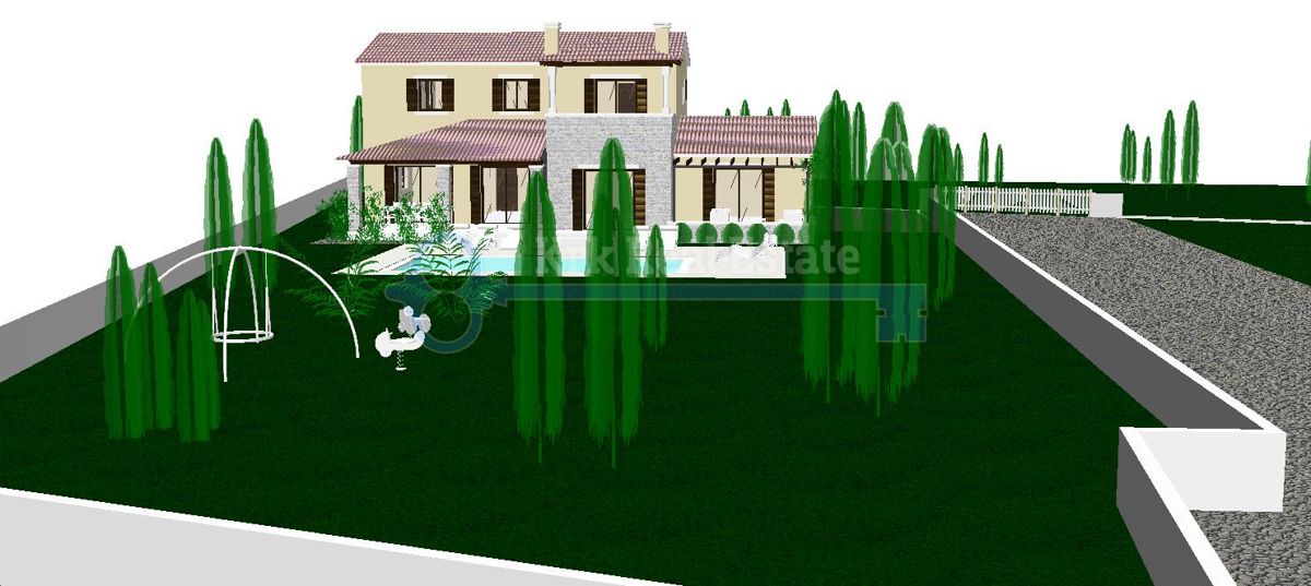 PULA-TERRENO EDIFICABILE CON PROGETTO PER UNA CASA CON PISCINA