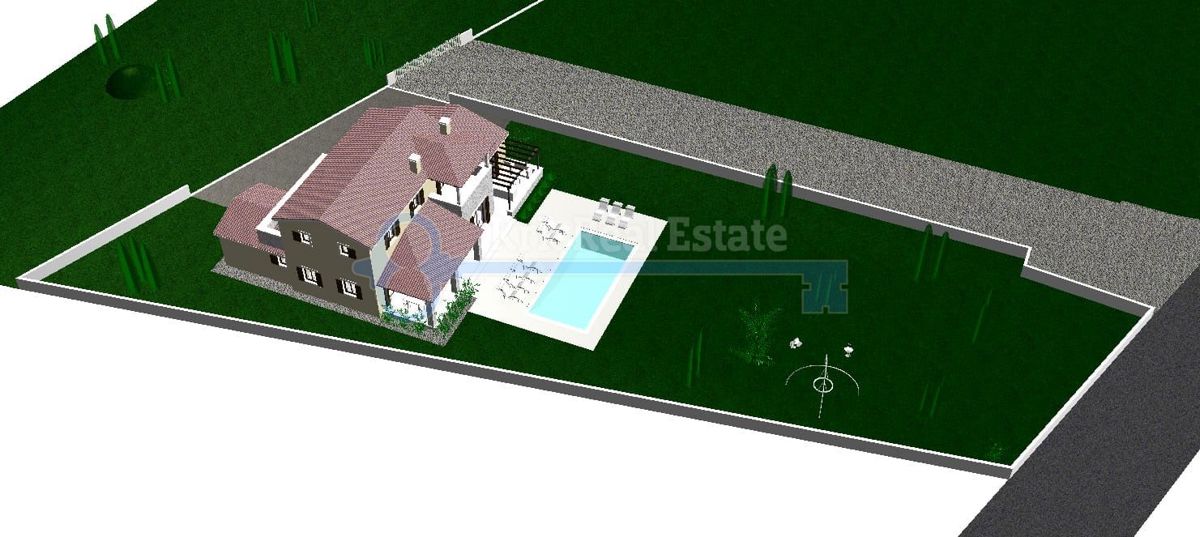 PULA-TERRENO EDIFICABILE CON PROGETTO PER UNA CASA CON PISCINA